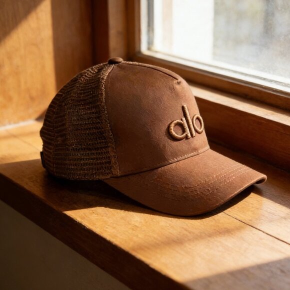Alo Camel Logo Baseball Cap with Mesh Panels - Picture 5 of 5